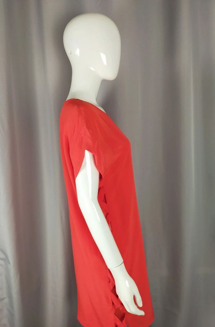 Robe rouge 100 % soie – Bel Air – Taille 2 - photo numéro 3