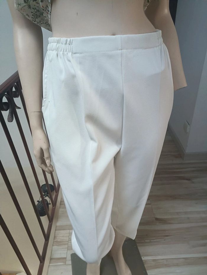 Pantacourt blanc femme - photo numéro 2