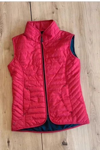 Veste sans manches d’équitation polaire fuchsia 10 ans