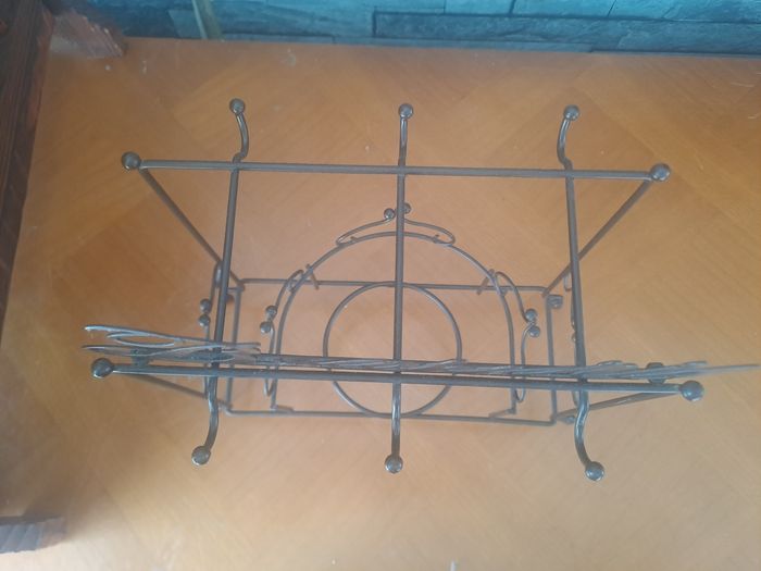 Support à tasses "Brasserie" en fer forgé léger - photo numéro 4