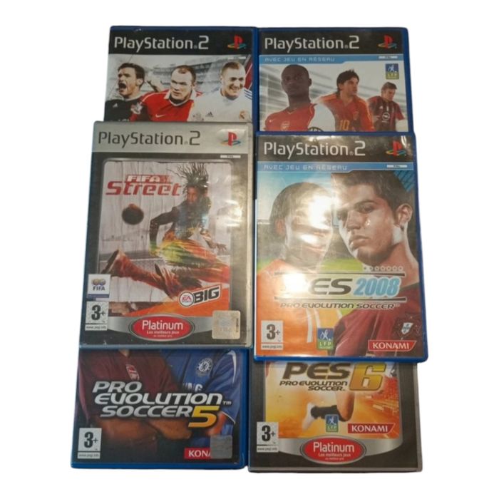 Lot de 6 jeux PS2 football