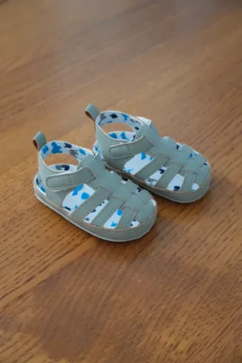 Sandales bébé souples – Tressées vert amande orchestra