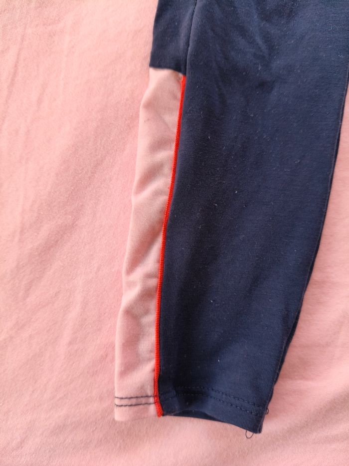 Legging de sport fille bleu marine rose 24 mois - photo numéro 2