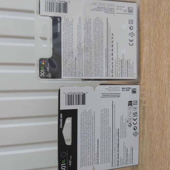 Lot deux cartouches d'encre hp 301 XL de grande capacité -BLACK+ TRICOLORE - - photo numéro 2