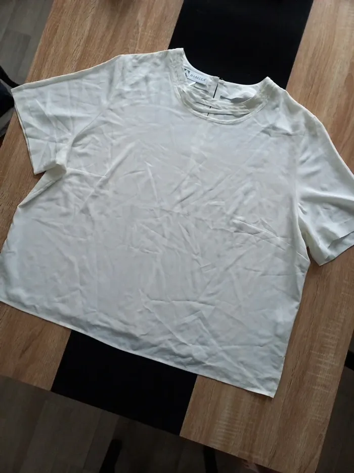 Tee-shirt blanc femme T.50 - photo numéro 2