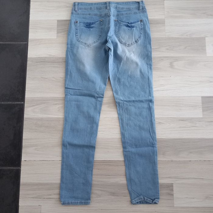 Jean slim femme bleu ciel Kiabi taille 38 - photo numéro 7