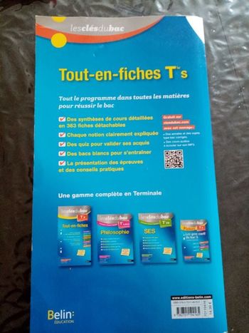 Fiches revision terminale scientifique