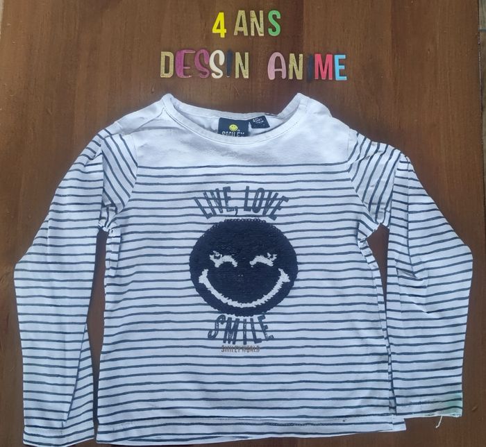 Tee-shirt Smiley 4 ans