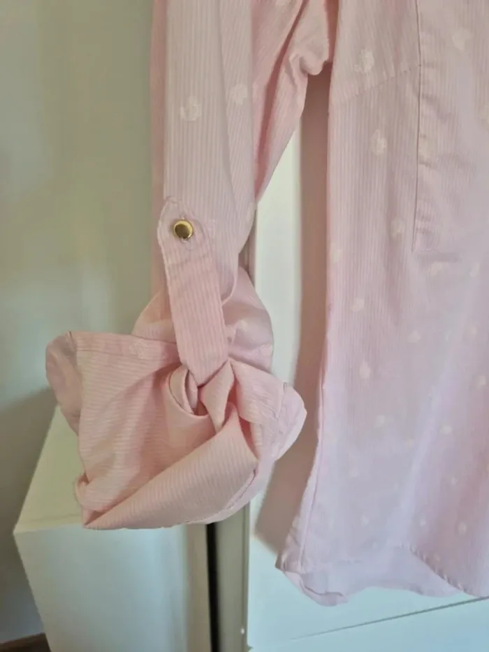 Chemise ZARA cintrée rose poudré à rayures 
🌸 Taille S 36 - photo numéro 5