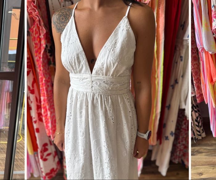 Robe longue broderie anglaise - photo numéro 3