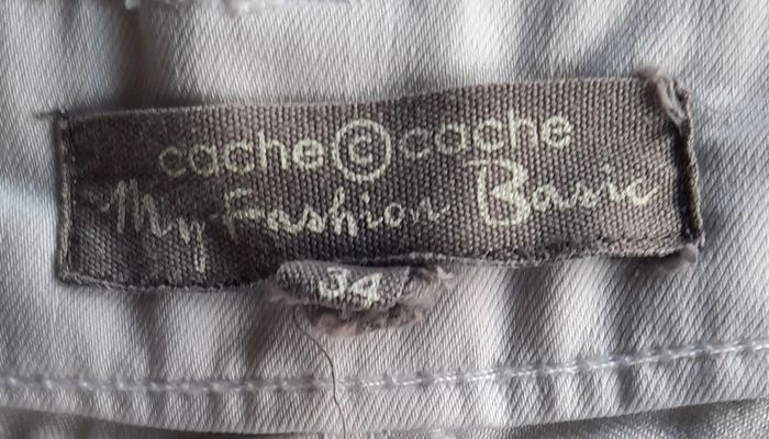 Jean blanc Cache Cache,femme, taille 34 - photo numéro 5