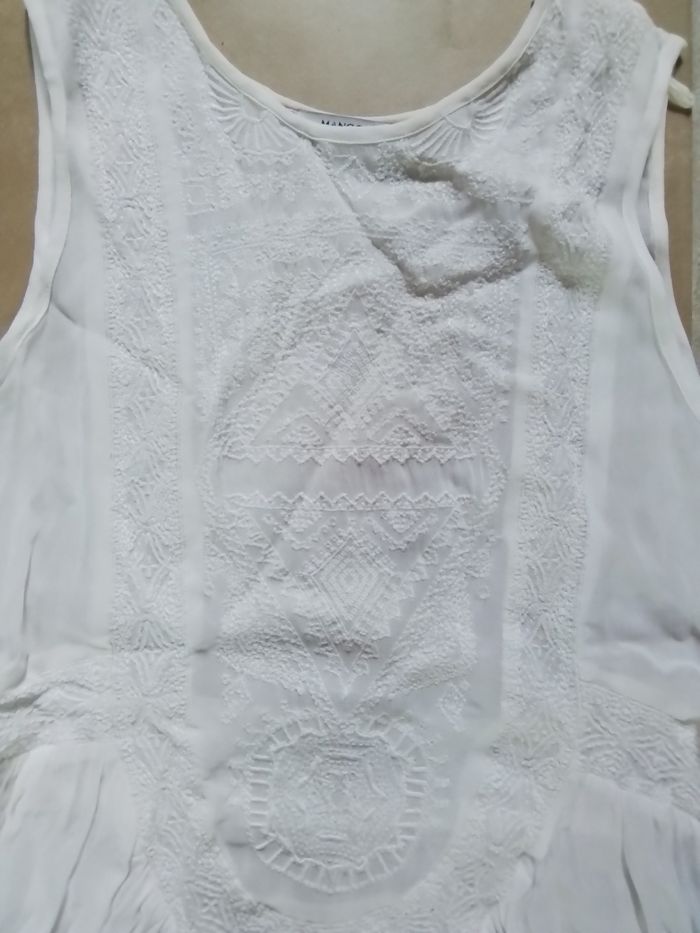 Blouse sans manche blanche femme en XS MANGO TBE - photo numéro 3