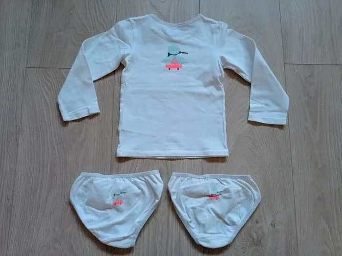 Lot de 3 tee shirt ML et 4 culottes Vertbaudet 3 ans - photo numéro 6