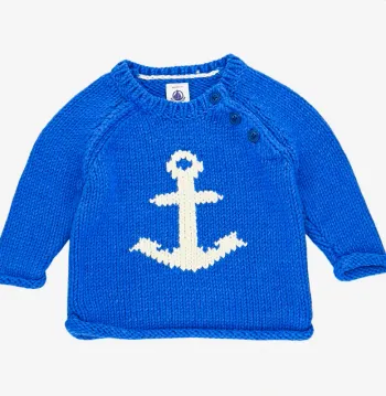 Pull 6 mois en laine Petit Bateau