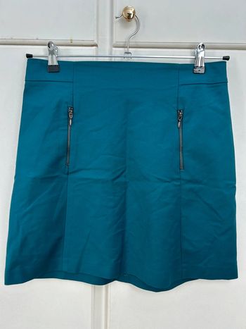 Mini jupe camaïeu taille 36 turquoise coton