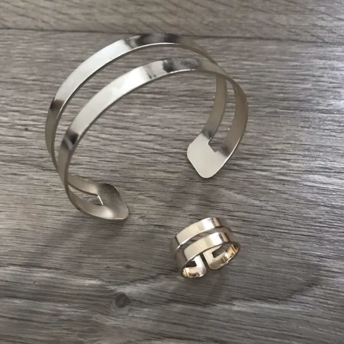 Lot bague + manchette neuf - photo numéro 2