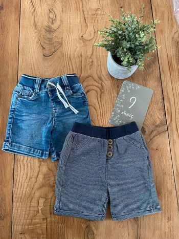 Lot de 2 shorts tape à l œil 9 mois