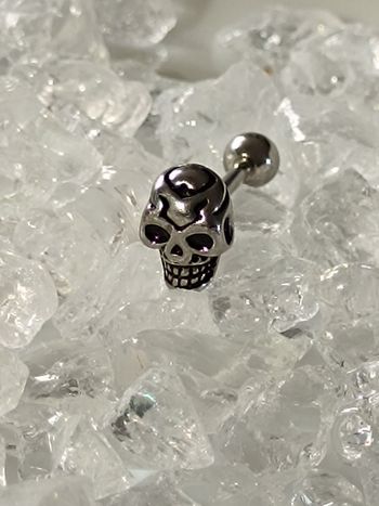 Piercing Barbell Haltere Multi Usage en Acier Chirurgical 316L - Crane Tete de Mort Skull gothique