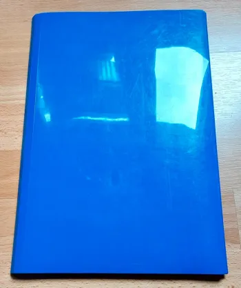 Farde à rabas élastique bleue