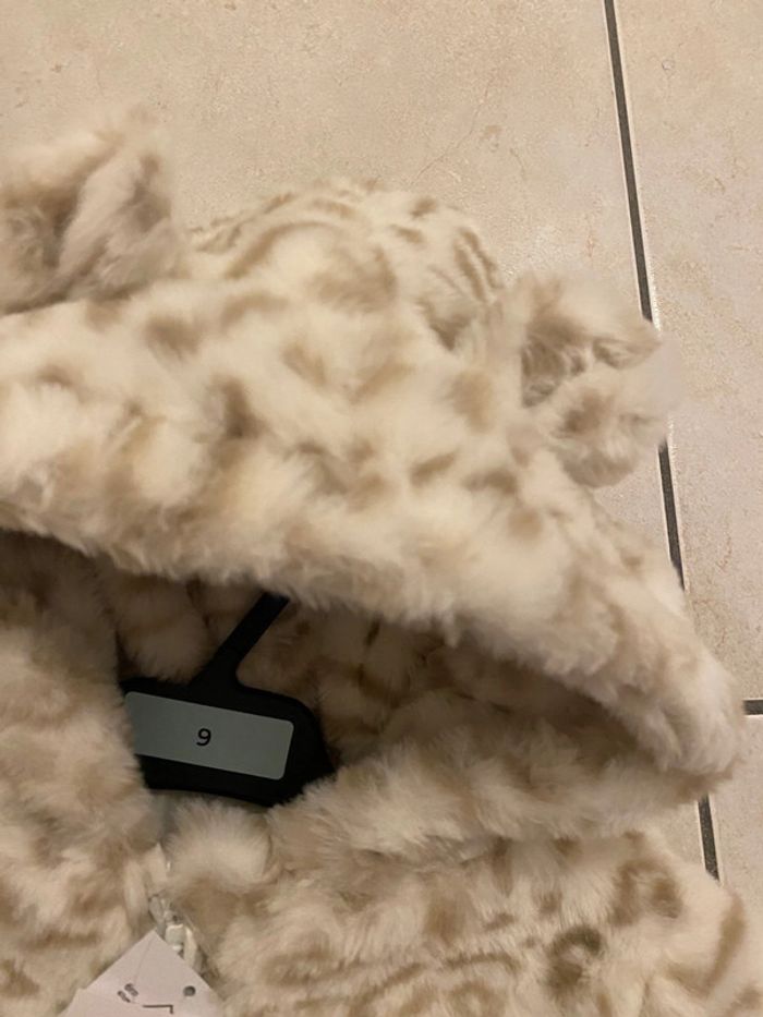 Veste fausse fourrure doudoune bébé fille 9 mois Tex léopard - photo numéro 7