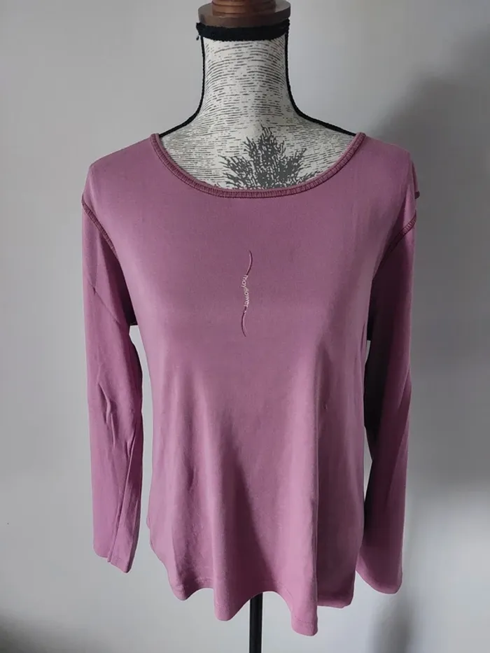 T-shirt Mayflower manches longues Rose