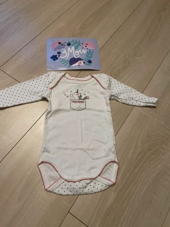 Body manches longues 3 mois U tout petit