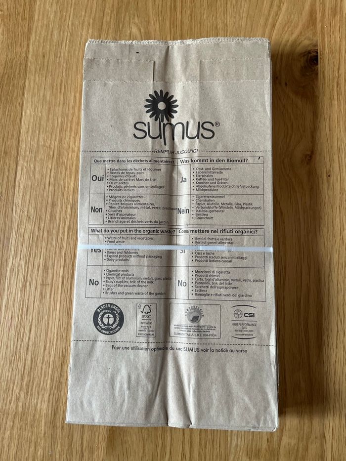 Sac en papier recyclé pour le compost - photo numéro 3