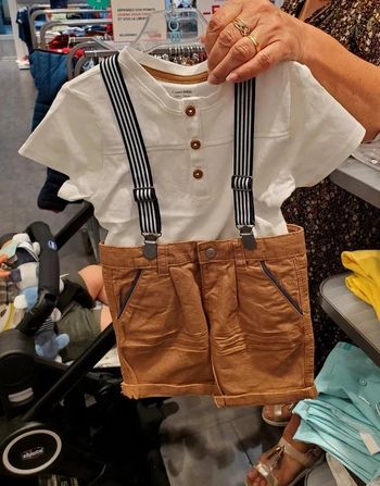 Ensemble bermuda et polo 12 mois okaidi