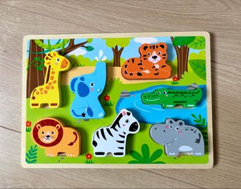 Puzzle animaux à encastrer en bois