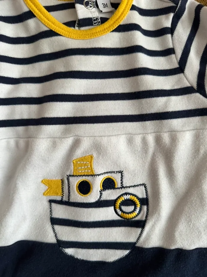 Combinaison short NAVY en coton - photo numéro 2