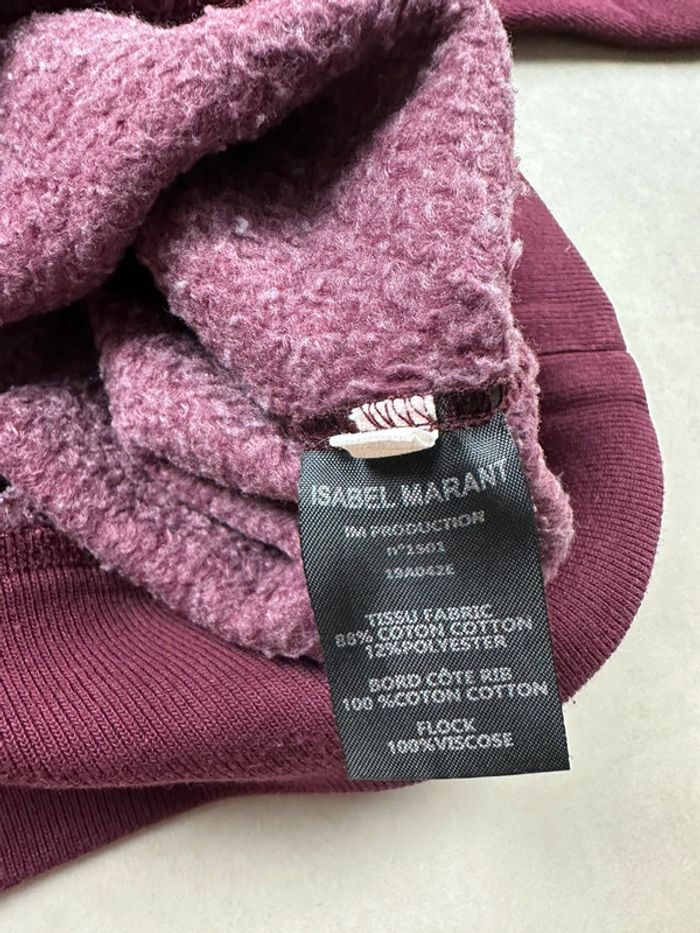 Crewneck Isabel Marant Bordeaux Logo Bleu Central Femme | S - photo numéro 11