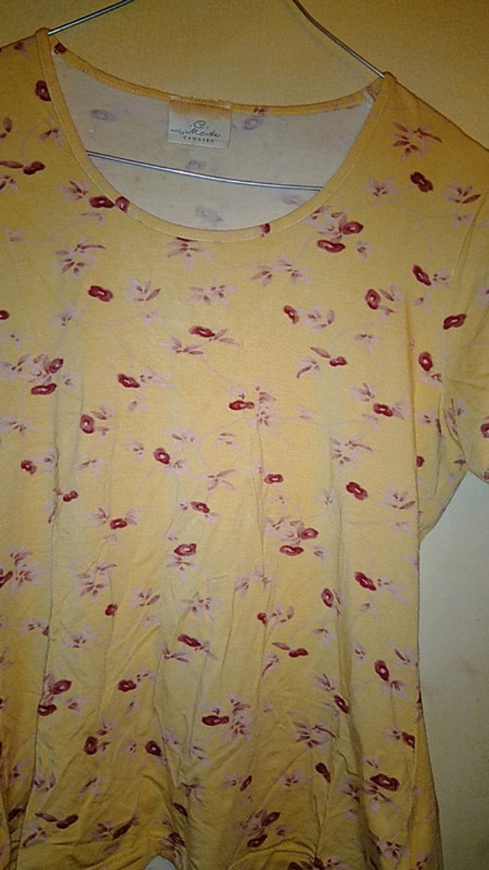 Tee shirt camaïeu imprimer fleurs - photo numéro 3