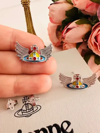 🪽Boucles d’oreilles Vivienne Westwood Orbite ailé multicolore