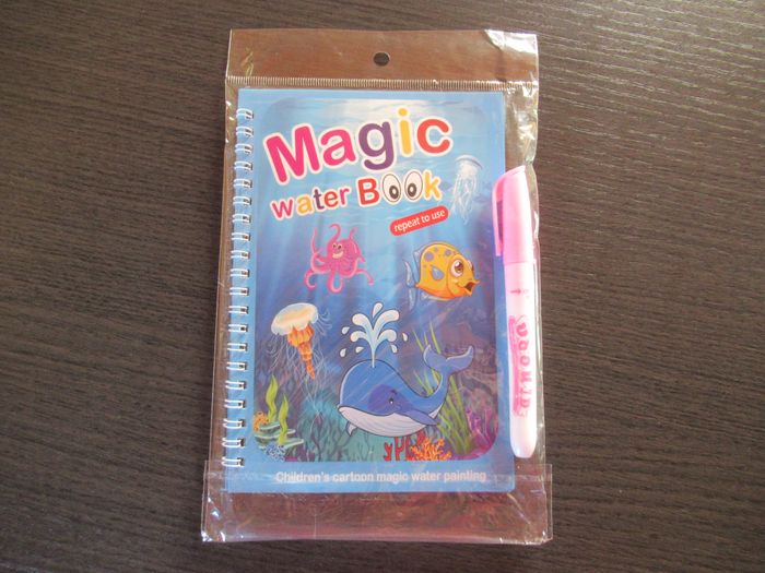 Livre coloriage animaux marins de dessin à l'eau magique + crayon (type aquadoodle) neuf - photo numéro 4