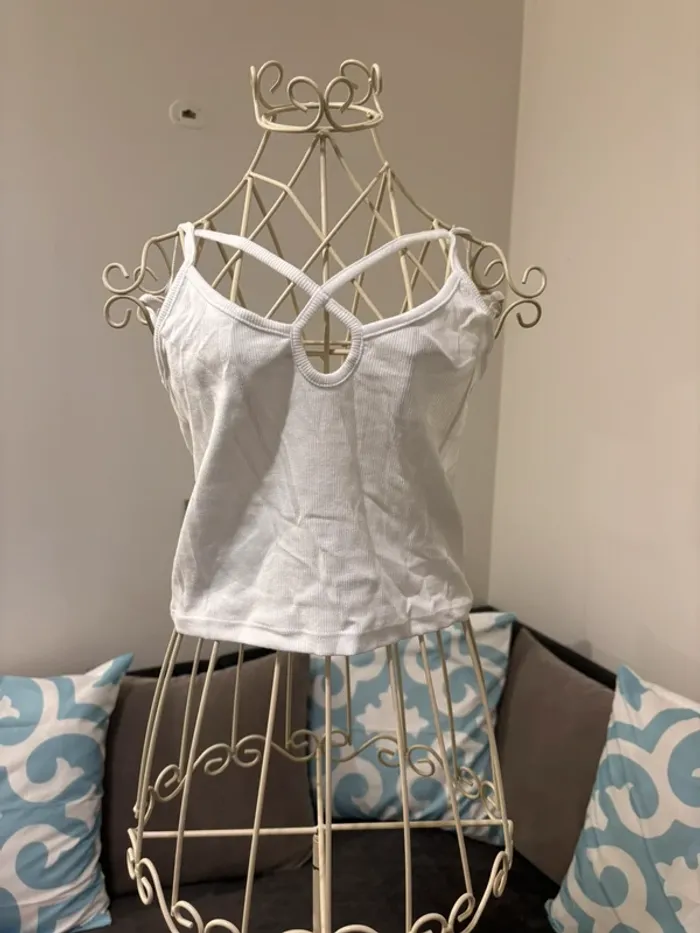 Top blanc court Lefties - neuf avec étiquette - taille S - photo numéro 4