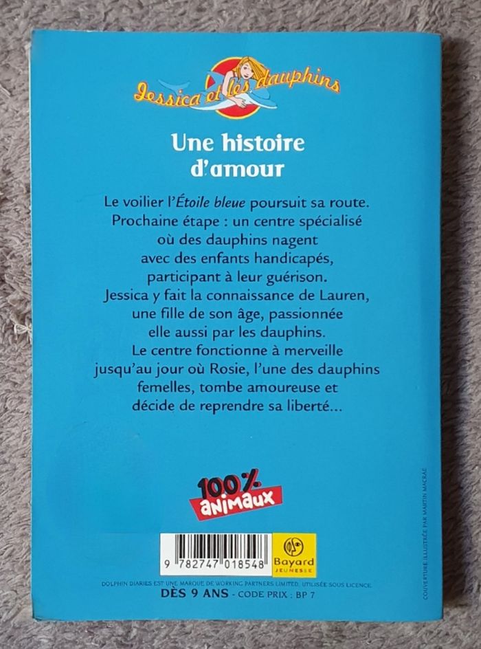 Roman Jeunesse, format poche "Une Histoire d'Amour" - Jessica et les Dauphins (Dès 9 ans) / Bayard - photo numéro 2