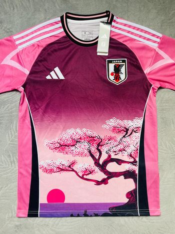 Maillot concept foot Japon rose cerisier taille M