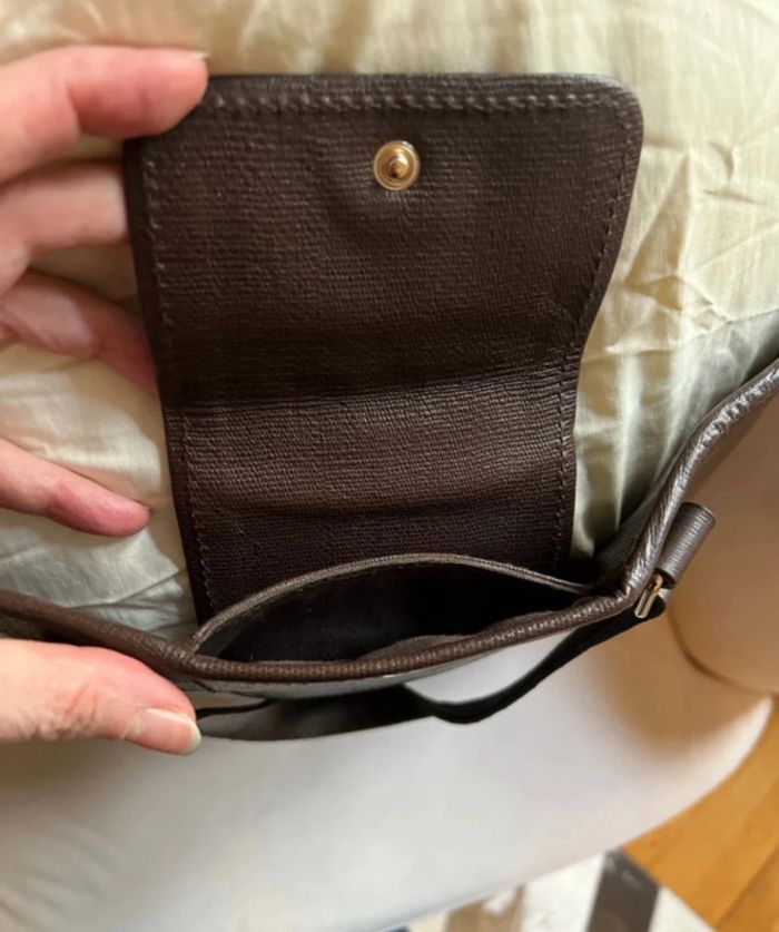 Yves Saint Laurent – Sac besace "Ycone" grand modèle – Marron chocolat - photo numéro 8