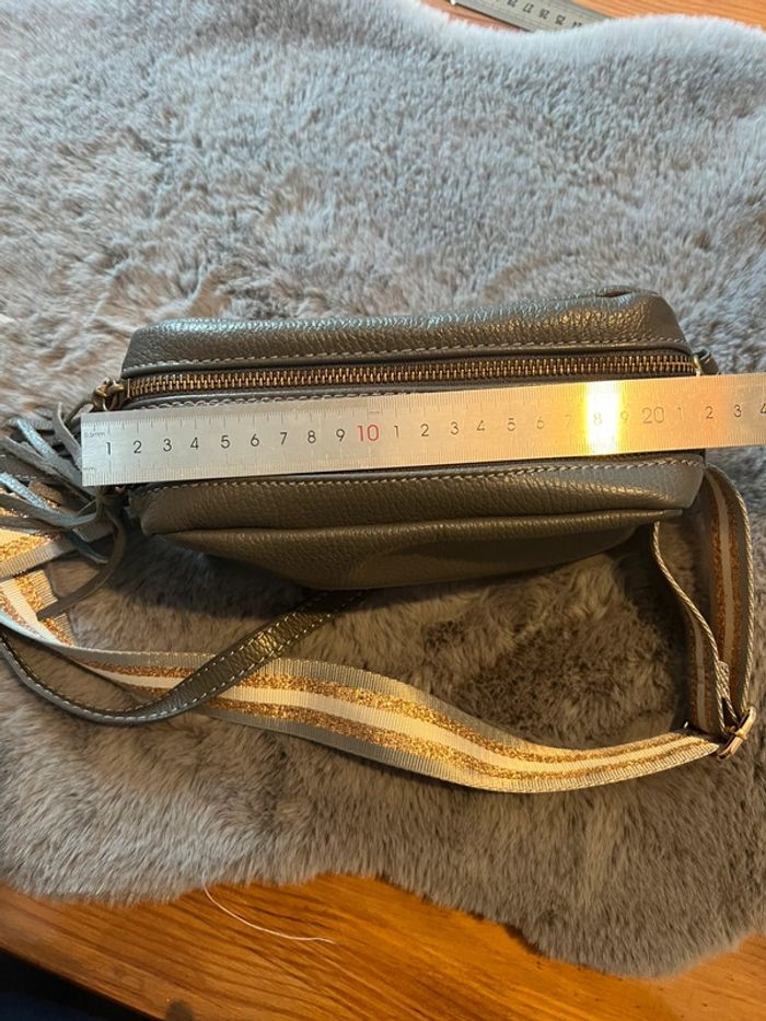 Joli sac cuir gris - photo numéro 12