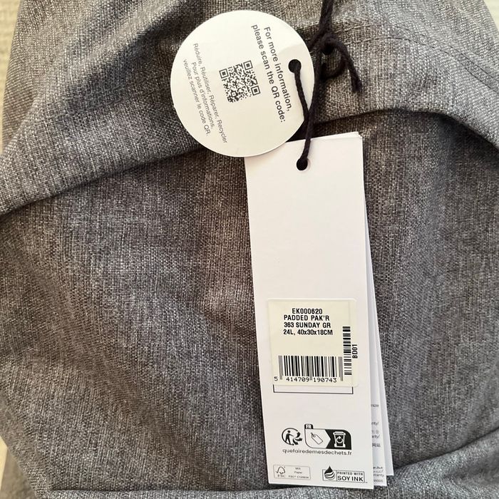 Sac à dos eastpak gris 24 Litres - photo numéro 7