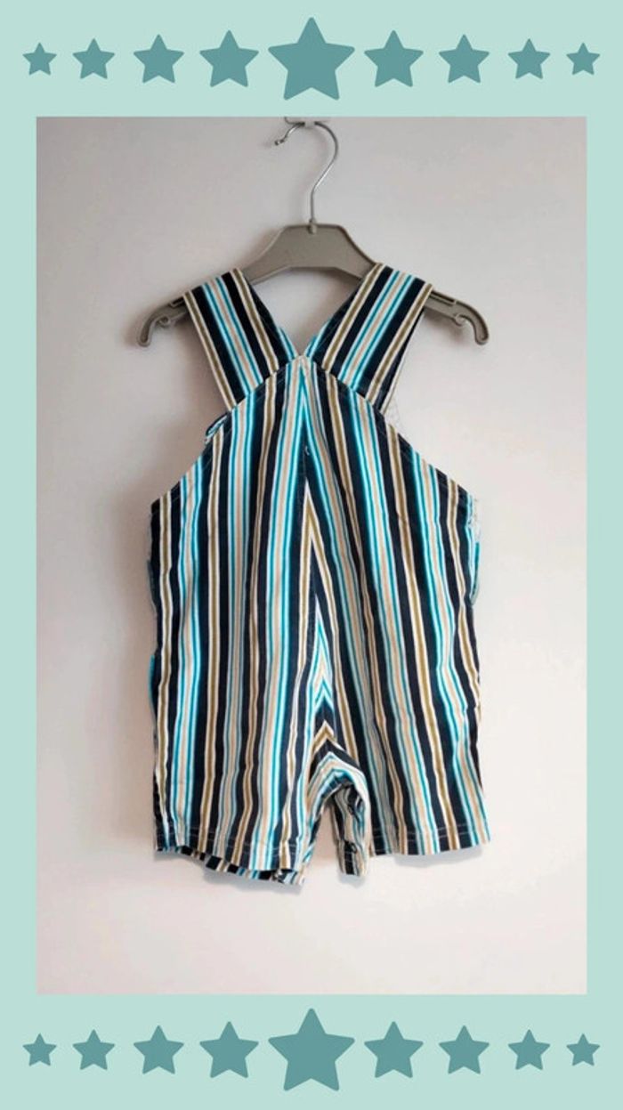 🍄 Salopette short rayée 18 mois - photo numéro 3