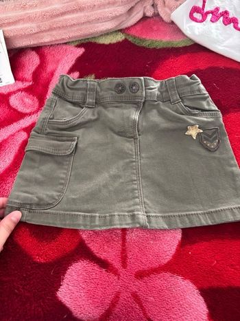 Jupe jeans fillette aux motifs