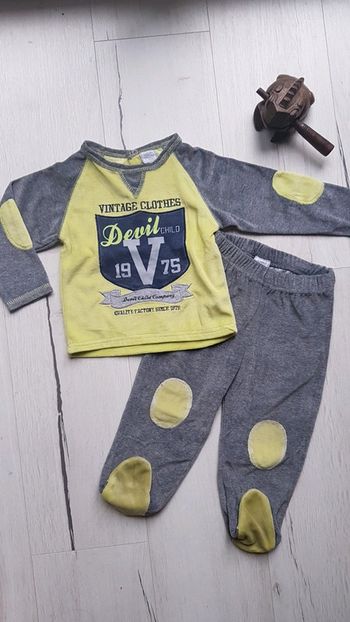 Pyjama velours garçon 18/24mois devil child