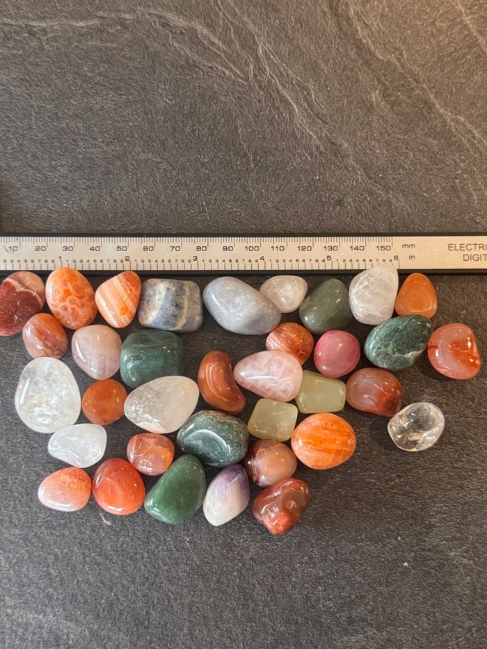 Lot de 250 g de pierres polies naturelles (272 g avec cadeaux) - photo numéro 2