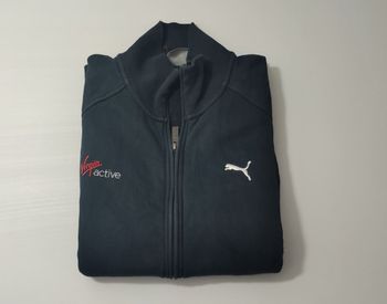 Vêtement vintage de marque Puma Virqin active veste zippé noir L #D84