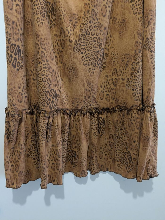 Belle jupe vintage Canda léopard Camel. Taille 50 - photo numéro 2