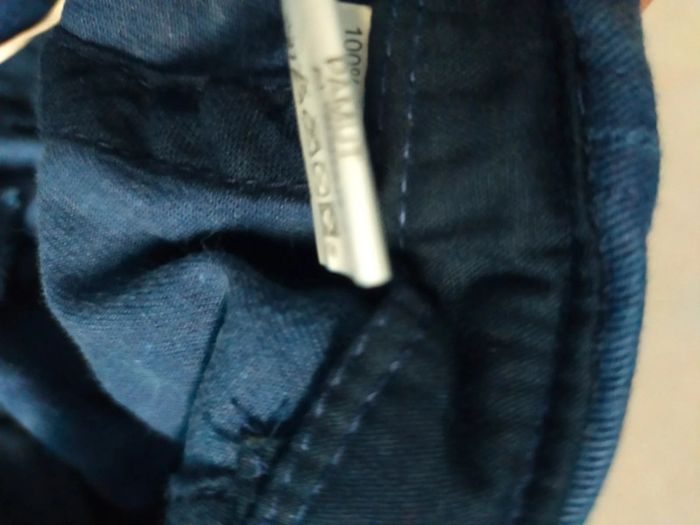 Casquette bébé en jean bleu avec éléphant – Taille 45 cm - photo numéro 4