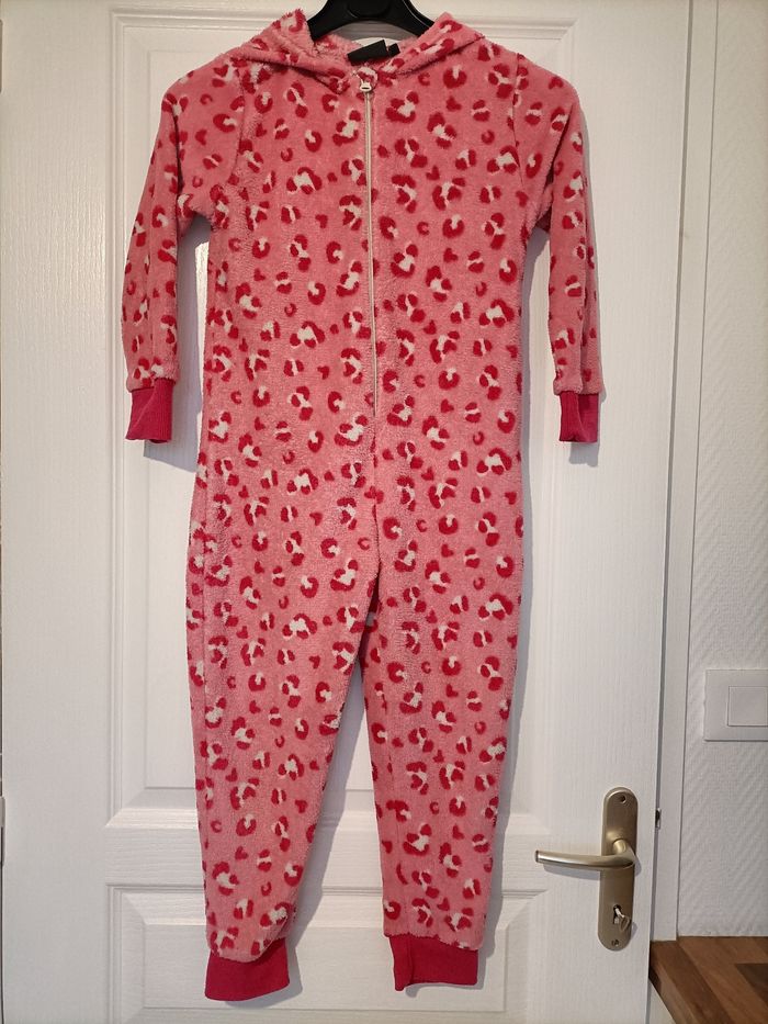 Pyjama tout doux 1 pièce pilou pilou rose rouge blanc 7-8 ans 9th avenue - photo numéro 2