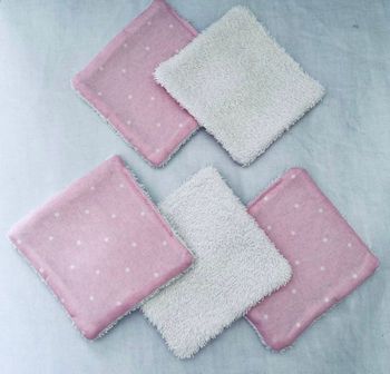 Lot de 5 lingettes lavable et réutilisable