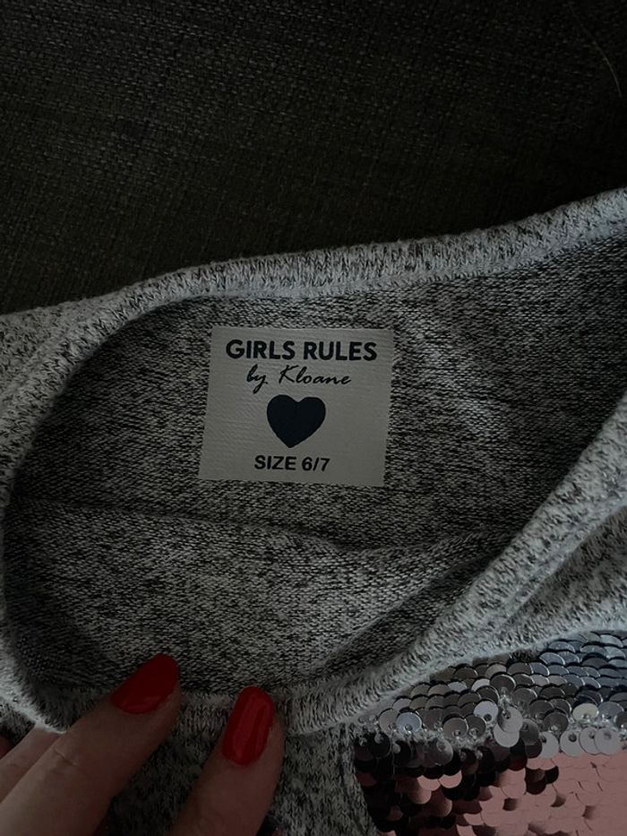 Pull gris fille - photo numéro 2